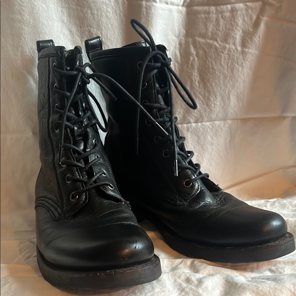 Frye Black Combat Boots